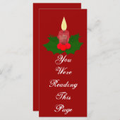 Sjabloon Bladwijzer voor kaarsen en holly (Voorkant / Achterkant)