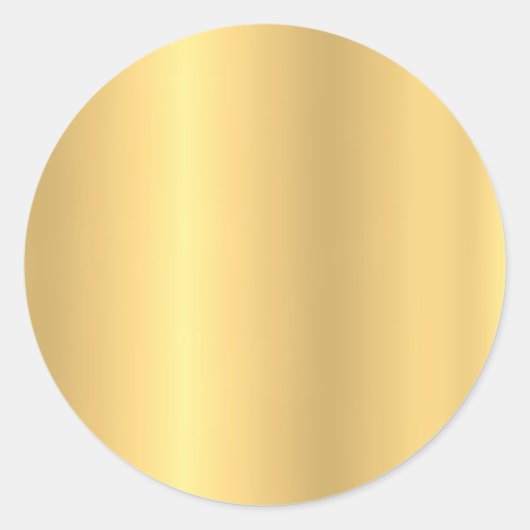 Sjabloon Blanco Nep Goud Glamour Elegant Ronde Sticker (Voorkant)