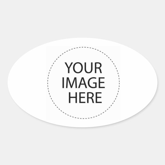 Sjabloon Blank Voeg je afbeelding tekst toe of koo Ovale Sticker (Voorkant)