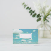 sjabloon blauw hemel en wolken voor visitekaartjes (Staand voorkant)