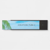 Sjabloon blauw hemel met moderne Natuur Deurbordje (Voorkant)