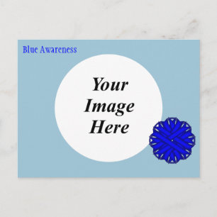 Sjabloon blauw lagebloed door Kenneth Yoncich Briefkaart