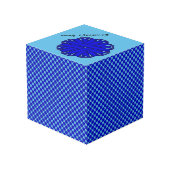Sjabloon blauw lagebloed door Kenneth Yoncich Kubus (Achter hoekig)