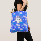 Sjabloon blauw ventilatortype ventilatorpatroon tote bag (Dichtbij)