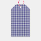 Sjabloon blauw-wit Gingham-HANG LABEL Cadeaulabel (Achterkant)