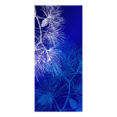 Sjabloon blauwe en witte winterpine-rackkaart reclamekaart (Achterkant)