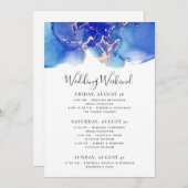 Sjabloon Blauwe Waterverf voor weduwenweek (Voorkant / Achterkant)