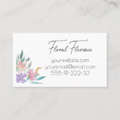 Sjabloon Bloemist Bloempastel Visitekaartje (Achterkant)