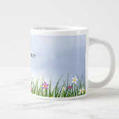 Sjabloon, Blue Sky en zomerbloemen, Grote Koffiekop (Rechts)