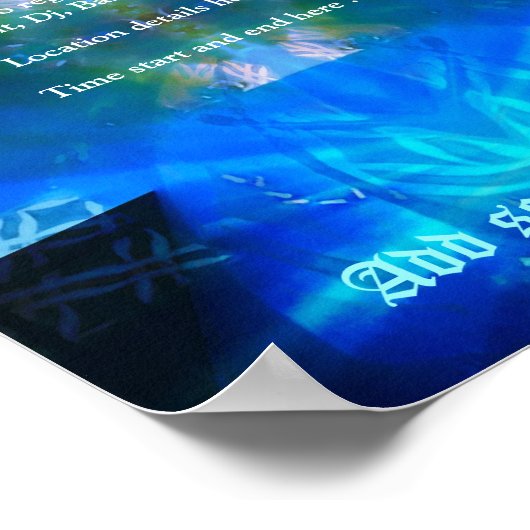 Sjabloon Blue Spirit Event Poster #013 (Hoek)