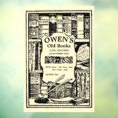 Sjabloon  boekenbibliotheek  boekwinkel raamsticker (Vel 3)