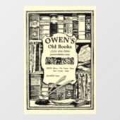 Sjabloon  boekenbibliotheek  boekwinkel raamsticker (Vel)