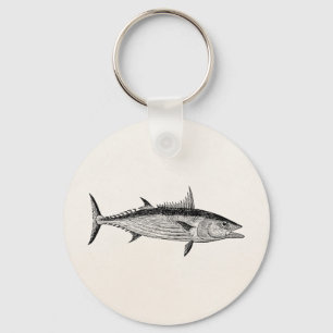 Sjabloon bonito vis - Aquatische visserij Sleutelhanger