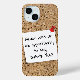 Sjabloon Boodbord voor witte notitie iPhone 15 Case