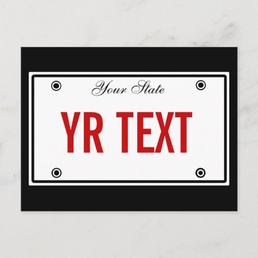 Sjabloon bord licentie briefkaart (Voorkant)