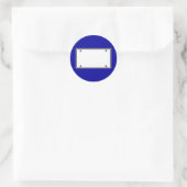 Sjabloon bord licentie ronde sticker (Tas)