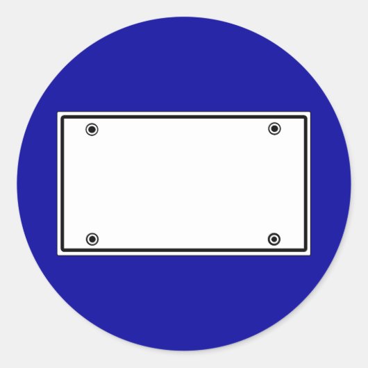 Sjabloon bord licentie ronde sticker (Voorkant)