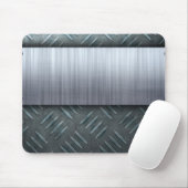 Sjabloon Bord met geborsteld metalen diamant Muismat (Met muis)