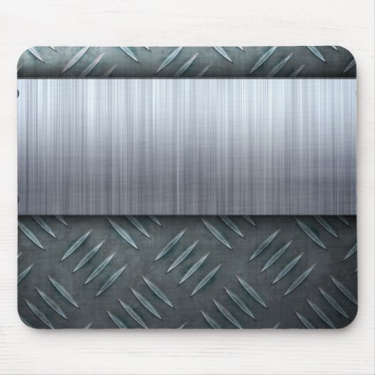 Sjabloon Bord met geborsteld metalen diamant Muismat (Voorkant)