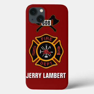Sjabloon brandblusafdeling badge naam iPhone 13 hoesje