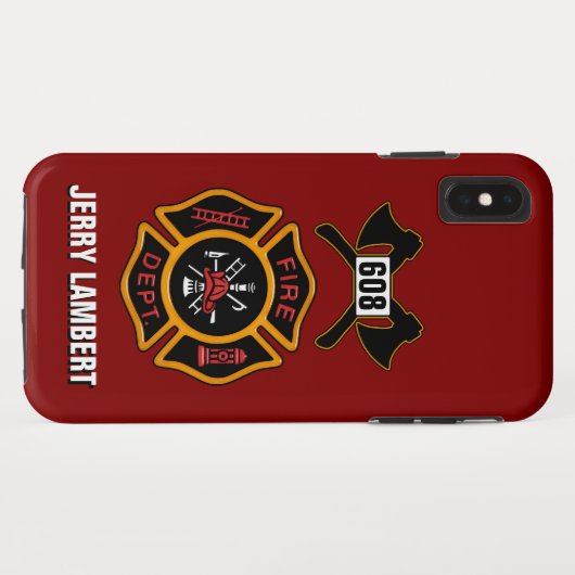 Sjabloon brandblusafdeling brandblusbadge Case-Mate iPhone case (Achterkant (horizontaal))