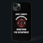 Sjabloon brandweernaam Case-Mate iPhone case<br><div class="desc">Red Fire Department logo. Personaliseer met jouw naam en afdeling. Geweldig voor brandweerlieden en eerste respondenten.</div>
