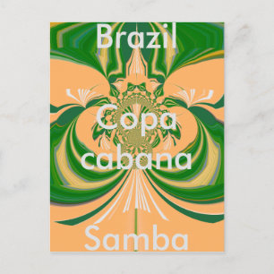 Sjabloon Braziliaans Rood Golden Green Briefkaart