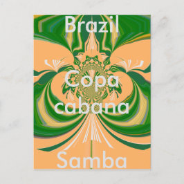 Sjabloon Braziliaans Rood Golden Green Briefkaart