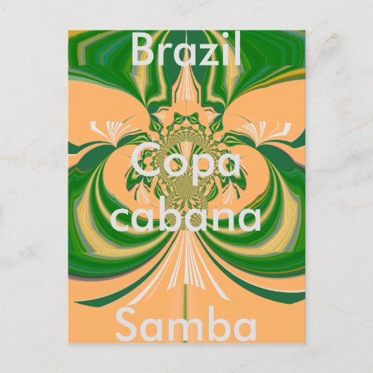 Sjabloon Braziliaans Rood Golden Green Briefkaart (Voorkant)
