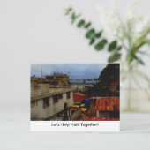 Sjabloon briefkaart - Laten we Haïti samen helpen! (Staand voorkant)