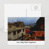 Sjabloon briefkaart - Laten we Haïti samen helpen! (Voorkant / Achterkant)