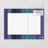 sjabloon briefkaarten - aanpasbare blauwe strepen (Achterkant)