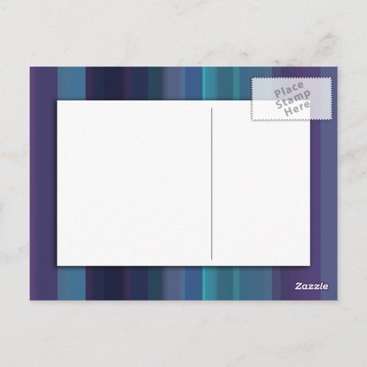 sjabloon briefkaarten - aanpasbare blauwe strepen (Achterkant)