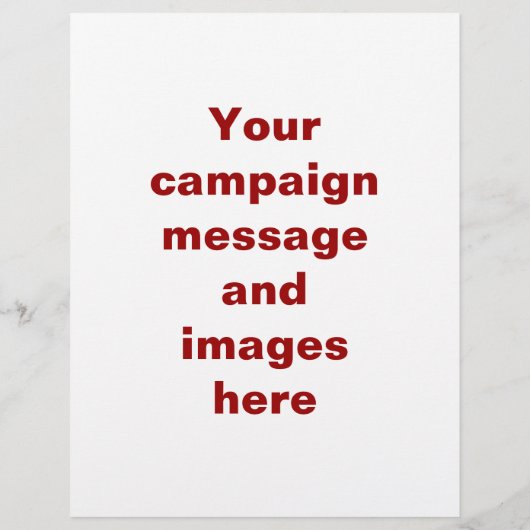 Sjabloon brochure politieke campagne (Achterkant)