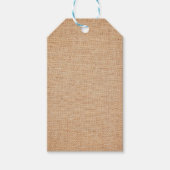 Sjabloon - Burlap-achtergrond Cadeaulabel (Voorkant)