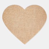 Sjabloon - Burlap-achtergrond Hart Sticker (Voorkant)