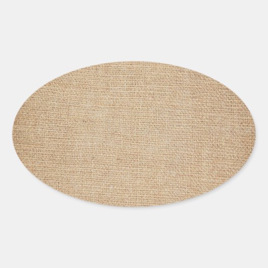 Sjabloon - Burlap-achtergrond Ovale Sticker (Voorkant)