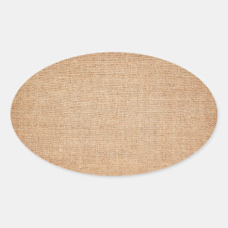 Sjabloon - Burlap-achtergrond Ovale Sticker