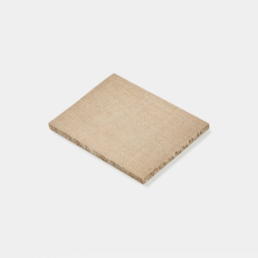 Sjabloon - Burlap-achtergrond Post-it® Notes (Schuin)