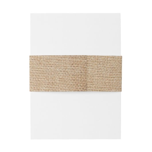 Sjabloon - Burlap-achtergrond Uitnodigingen Wikkel (Achterkant Voorbeeld)