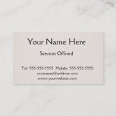Sjabloon - Burlap-achtergrond Visitekaartje (Achterkant)
