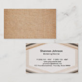 Sjabloon - Burlap-achtergrond Visitekaartje (Voorkant / Achterkant)