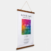  Sjabloon Business Company Logo Tekst Hangend Wandkleed (Gebogen)