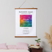 Sjabloon Business Company Logo Tekst Hangend Wandkleed (Slaapkamer)