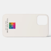  Sjabloon Business Logo Elegant Beige Case-Mate iPhone Case (Achterkant (horizontaal))