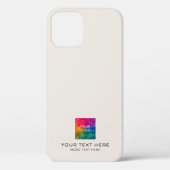  Sjabloon Business Logo Elegant Beige Case-Mate iPhone Case (Achterkant)