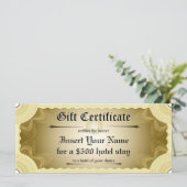 Sjabloon Cadeaubon (Staand voorkant)