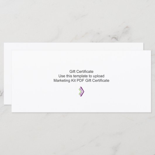 Sjabloon Cadeaubon Marketing Kit (Voorkant / Achterkant)