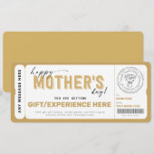 Sjabloon Cadeaubon moederdag Kaart (Voorkant / Achterkant)