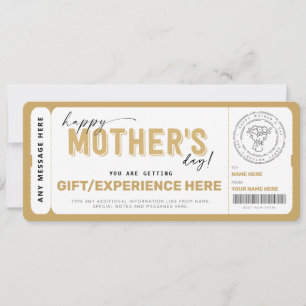 Sjabloon Cadeaubon moederdag Kaart